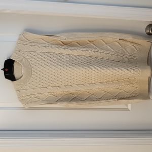 NWT cream sweater vest with side slits